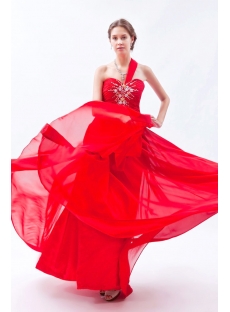 Red Chiffon Long Plus Size Prom Dresses 2014