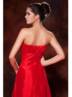 Red Long Taffeta Sweet Sixteen Birthday Dress