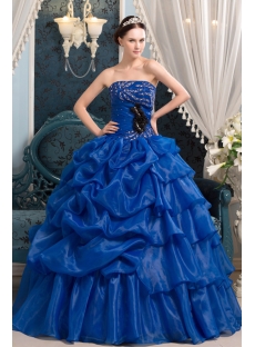 Royal Blue Spring Quinceanera Ball Dress in 2013