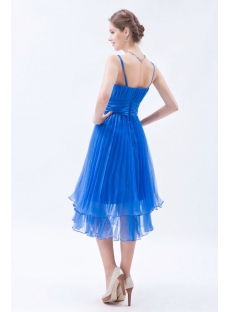 Spaghetti Straps Royal Blue Short Bridesmaid Dresses