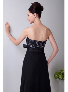 Strapless Lace Tea Length Little Black Dress