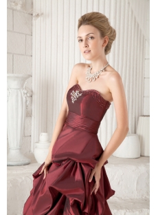 Sweet Burgundy Short Quince Gown