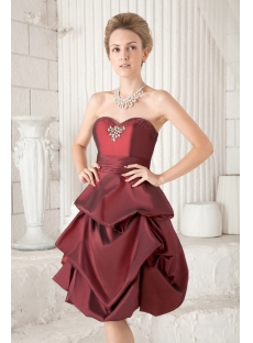 Sweet Burgundy Short Quince Gown