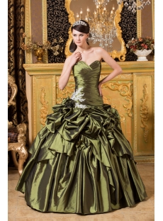 Tasteful Olive Green Quinceanera Dress 2013