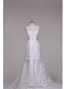 Vintage Couture Wedding Dresses with V-back