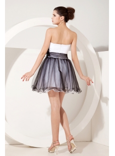 White and Black Cute Cocktail Dress