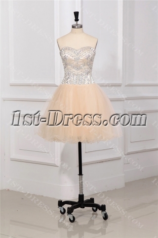 Champagne Short Club Party Dresses