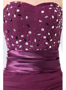 Beaded Stylish Grape Short Club Dresses
