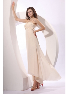 Chic Ruched A-Line Empire High-low Maternity Party Dress