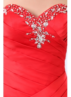 Cute Beaded Red Mini Cocktail Dress