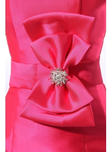 Cute Hot Pink Bow Mini Homecoming Dress under 100