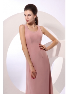 Dusty Rose Modest Long Chiffon Mother of Brides Dress with Jacket