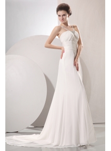 Elegant Flowing Chiffon Beach Wedding Dress