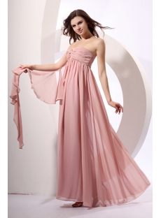Exquisite Chiffon Long Ruched Pregnant Evening Dress