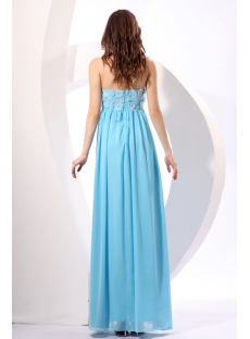 Fabulous Long Blue Chiffon Maternity Evening Dresses
