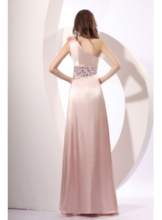 Gorgeous A-line Long One Shoulder Prom Dress 2014