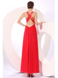 Gorgeous Red Halter Criss-Cross Cocktail Dress