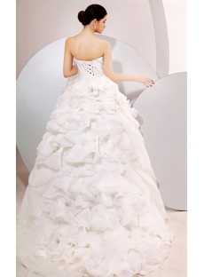 Ivory Delicate Sweetheart Puffy Ball Gown Wedding Dresses