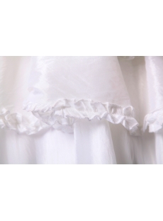 Ivory Taffeta Bow Short Bridal Gowns