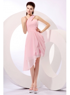 On Sale Pink One Shoulder Homecoming Gown