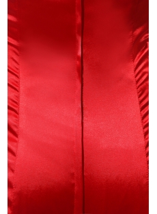 Perfect Red Long Satin Strapless Sheath Homecoming Dress