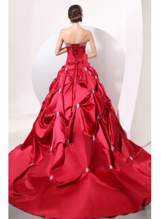 Red Luxury Corset Princess Wedding Gown Dress