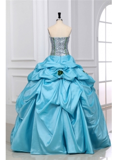 Sequins Blue New Quinceanera Gowns 2014