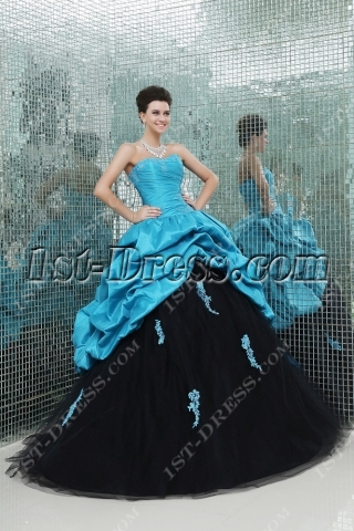 Blue and Black 2014 vestidos de quince años
