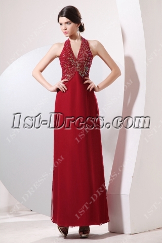 Charming Halter Mother of Groom Party Dress