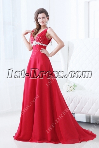 Elegant V-neckline Princess Prom Dress