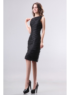 Asymmetrical Neckline Short Little Black Dresses