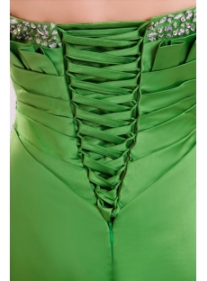 Charming Green A-line Evening Dress with Slit Front