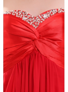 Charming Red Strapless Empire Plus Size Prom Dress