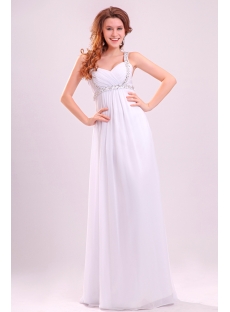 Classical Beaded Straps Chiffon Maternity Bridal Gown