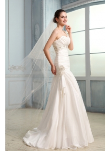 Concise Sheath Casual Bridal Gown with Small Train