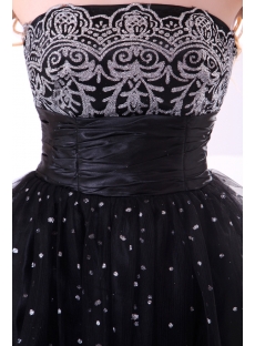 Elegant Black and Silver Short Junior Prom Dresses