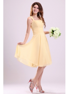 Elegant Yellow A-line Chiffon Homecoming Dress