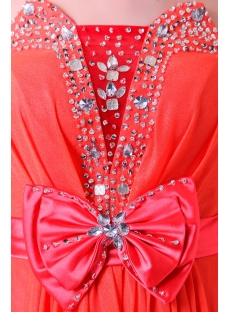 Exquisite Watermelon Strapless Prom Dress 2011 
