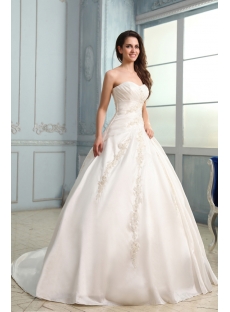 Graceful Long Taffeta Corset Sweetheart Wedding Dress