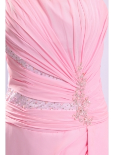 Halter Pink Long Sexy Evening Dress with Slit Front