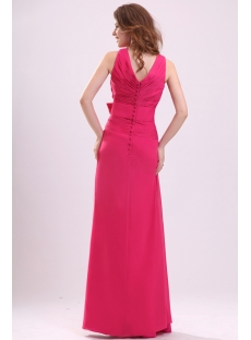 Hot Pink Modest Long Dress for Mother of Groom with Jacket