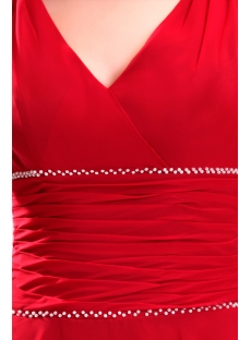 Light Red Chiffon Junior Prom Dress in Tea Length