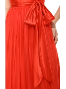 Modest Red Chiffon Prom Dress for Full Figure