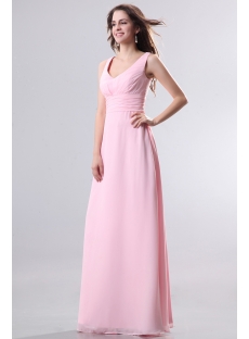 Pink Plus Size Homecoming Dress with V-Neckline