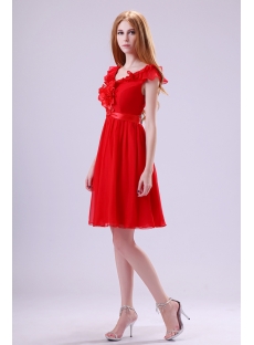 Popular Red Homecoming Dress with V-neckline