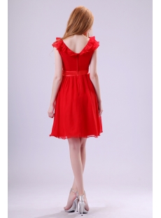 Popular Red Homecoming Dress with V-neckline
