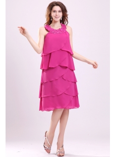 Pretty Hot Pink Mother of the Bride Dresses for Older Women