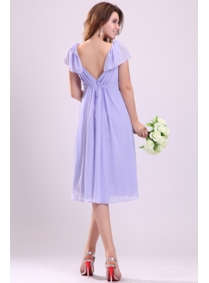Pretty Lavender Butterfly Sleeves Short Plus Size Homecoming Dresses