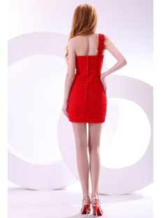 Pretty Red One Shoulder Homecoming Dress