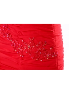 Pretty Red One Shoulder Homecoming Dress